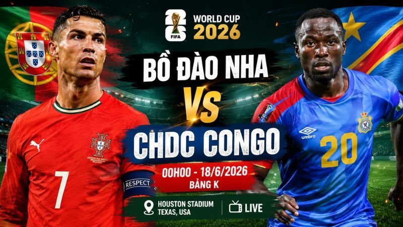 Bồ Đào Nha vs CHDC Congo 18/6: Nhận định và dự đoán tỉ số trước trận