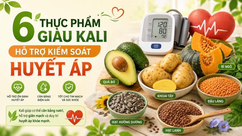 6 thực phẩm giàu kali hỗ trợ kiểm soát huyết áp