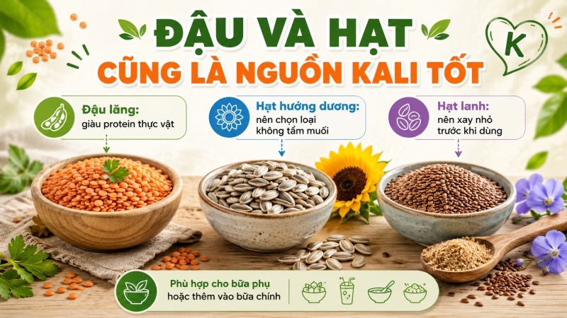 Quả bơ bí ngô và khoai tây là nhóm thực phẩm giàu kali dễ bổ sung